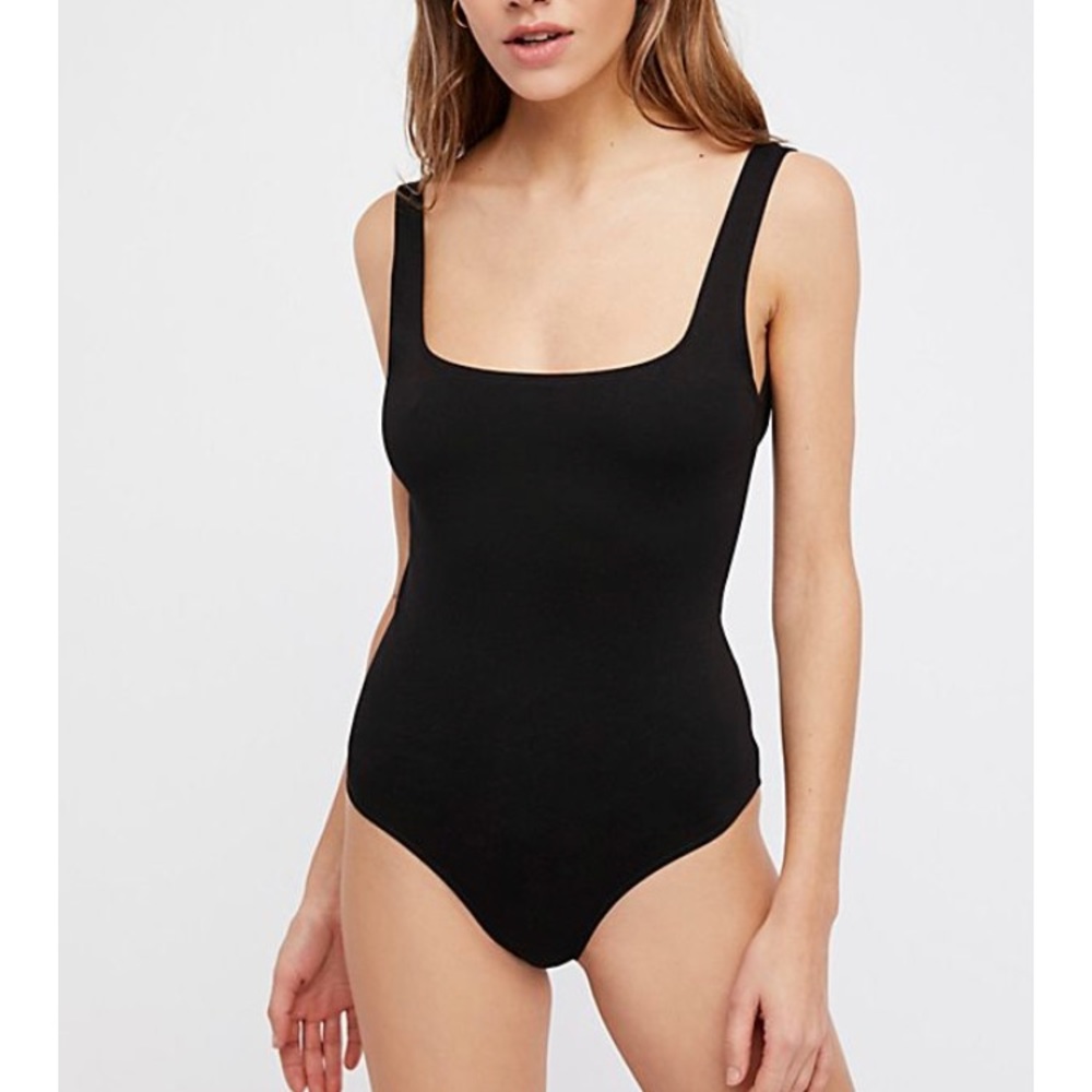 Black shoulder tie bodysuit free people